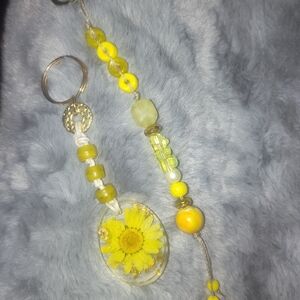 Yellow Floral Key Holder